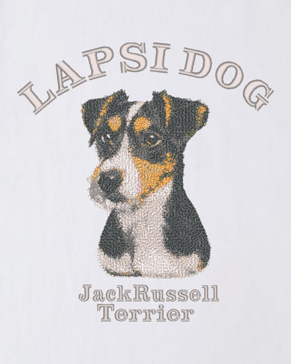 ジャックラッセルテリア ミディアム フェイス&サークルロゴ 刺繍 ロンT