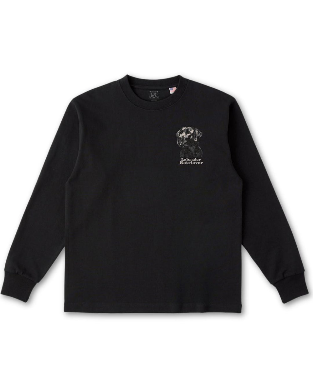 ラブラドールレトリバー フェイス&ロゴ 刺繍 ロンT