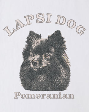 ポメラニアン ミディアム フェイス&サークルロゴ 刺繍 ロンT