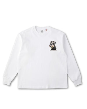 シュナウザー フェイス&ロゴ 刺繍 ロンT