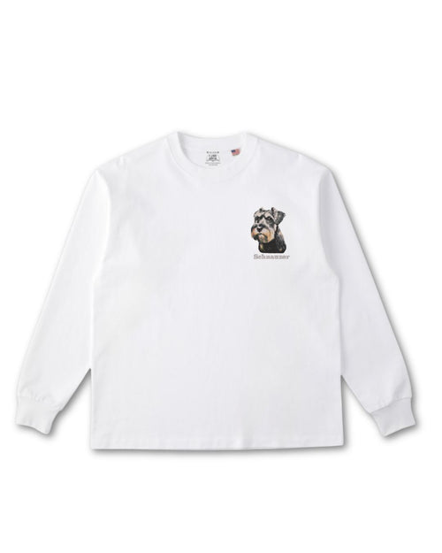 シュナウザー フェイス&ロゴ 刺繍 ロンT