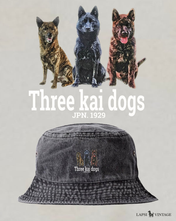 LAPSI Three dog series Kai dog bucket hat