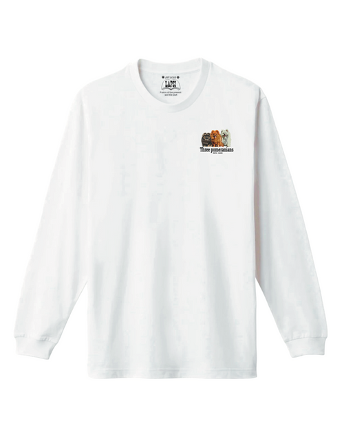 LAPSI Three dog series Pomeranian long sleeve tee