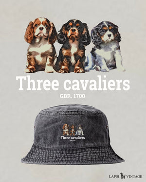 LAPSI Three dog series cavalier bucket hat