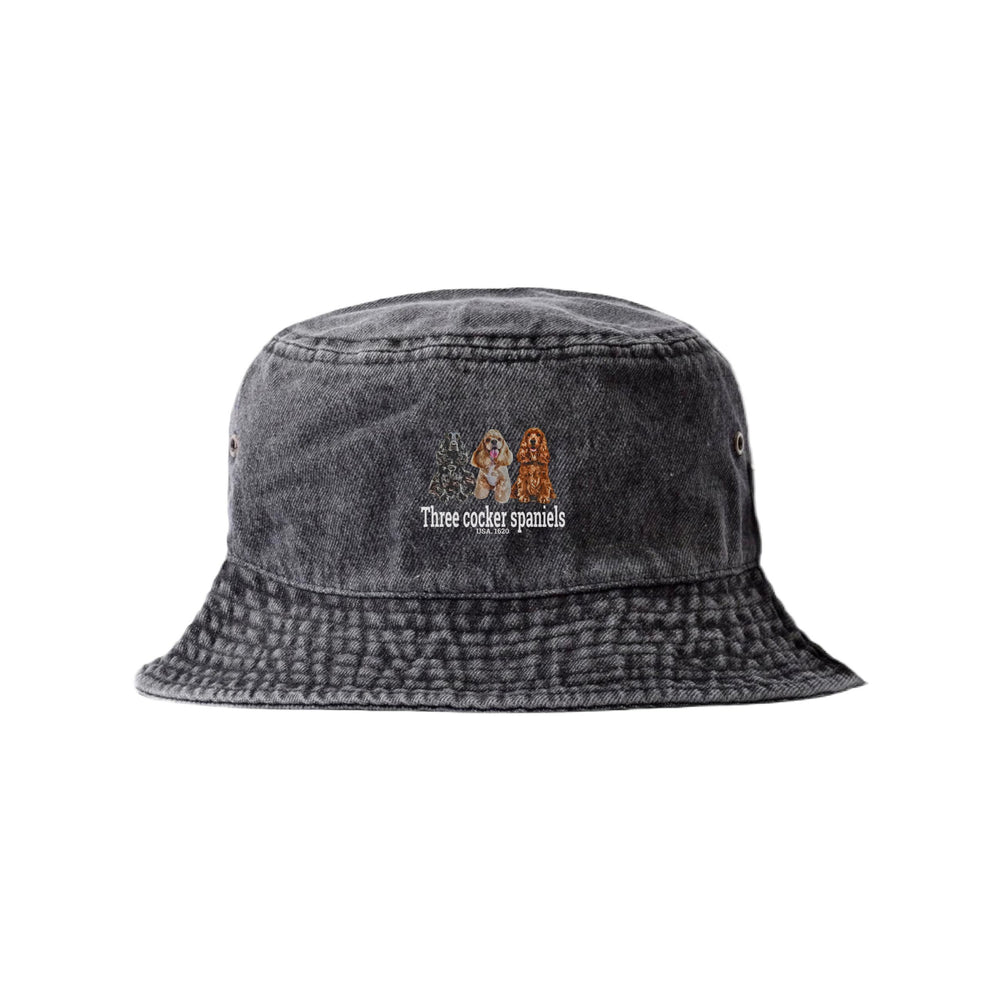 LAPSI Three dog series Cocker spaniel bucket hat