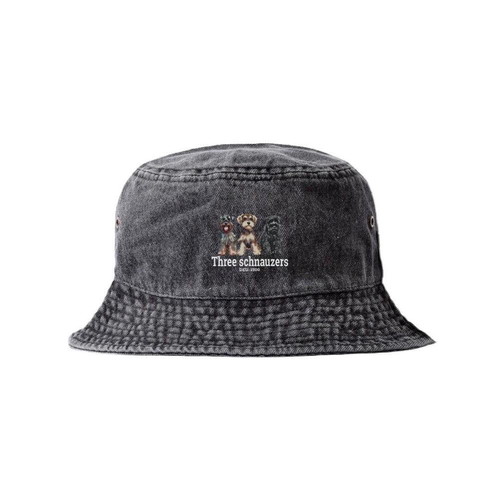 LAPSI Three dog series schnauzer bucket hat
