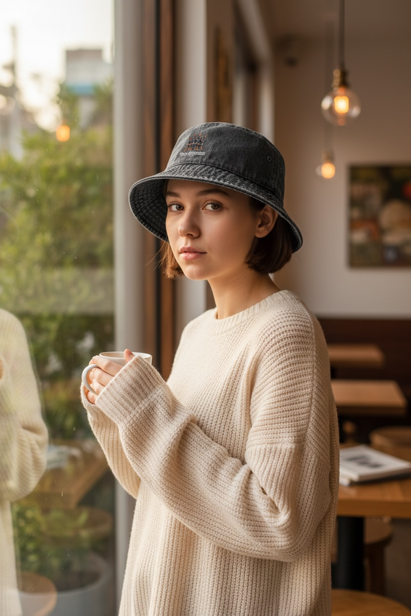 LAPSI Three dog series Doberman bucket hat