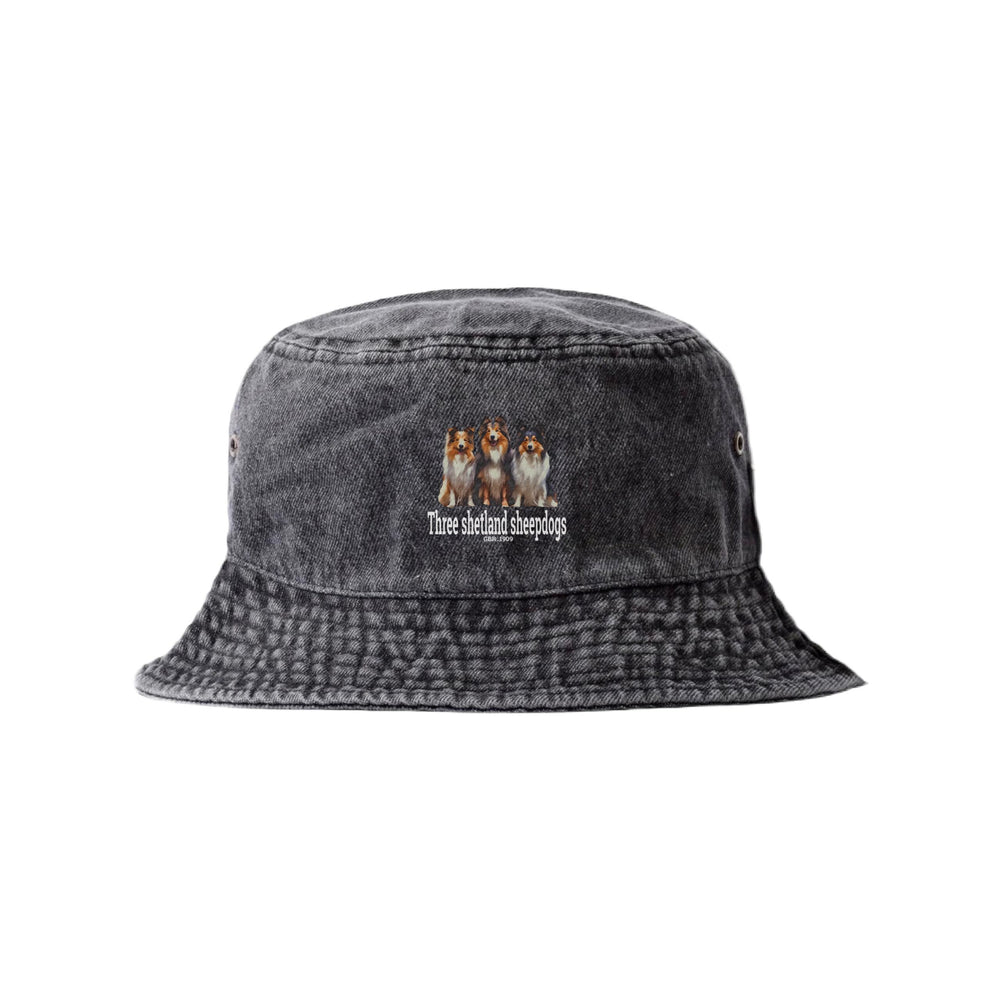 LAPSI Three dog series Shetland sheepdog bucket hat