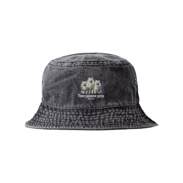 LAPSI Three dog series Japanese spitz bucket hat