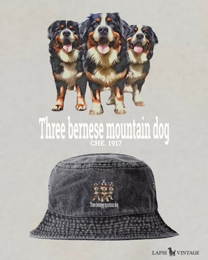 LAPSI Three dog series bernese mountain dog bucket hat