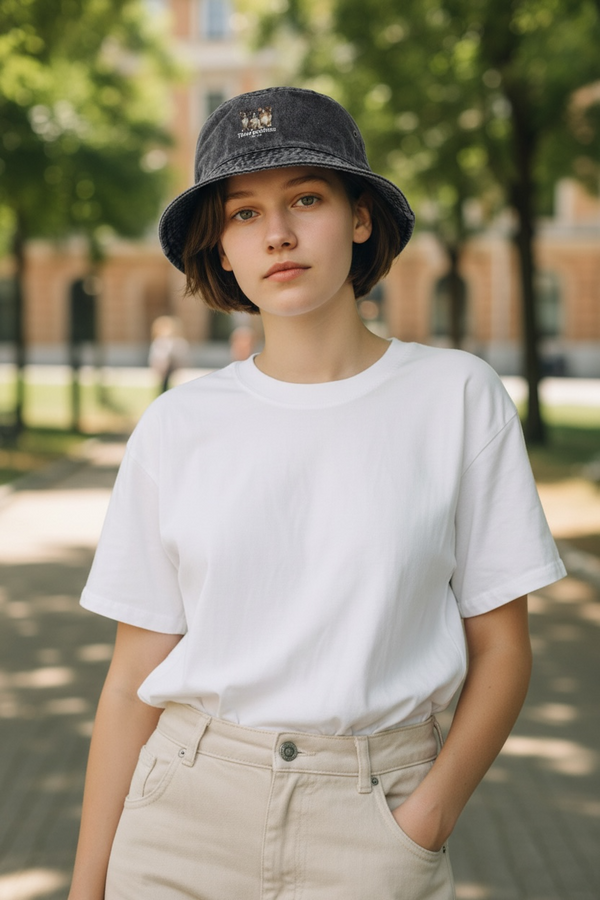 LAPSI Three dog series papillon bucket hat