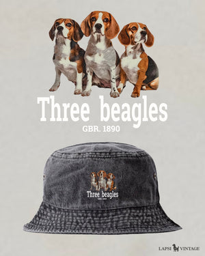 LAPSI Three dog series beagle long sleeve bucket hat