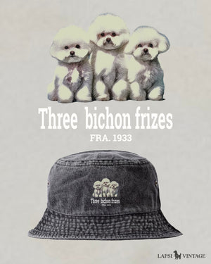 LAPSI Three dog series bichon frize bucket hat