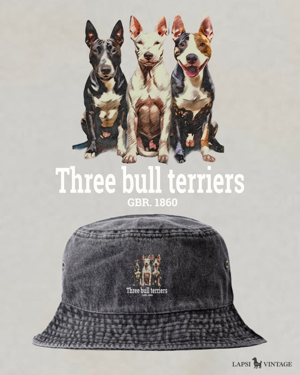 LAPSI Three dog series Bull terrier bucket hat