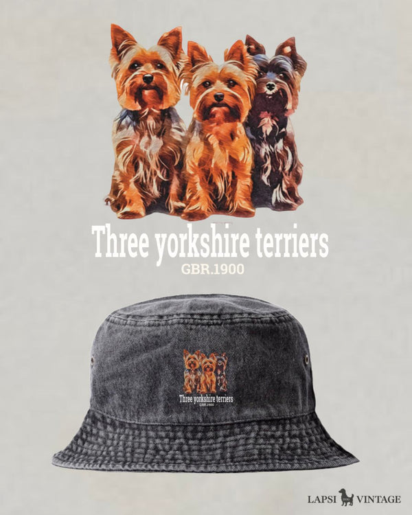 LAPSI Three dog series yorkshire terrier bucket hat