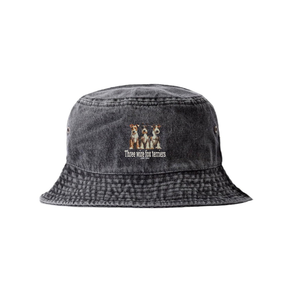 LAPSI Three dog series Wire fox terrier bucket hat