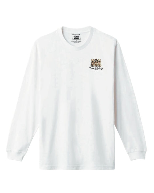LAPSI Three dog series Akita dog long sleeve Tee