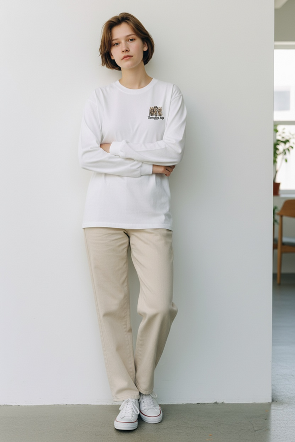 LAPSI Three dog series Akita dog long sleeve Tee