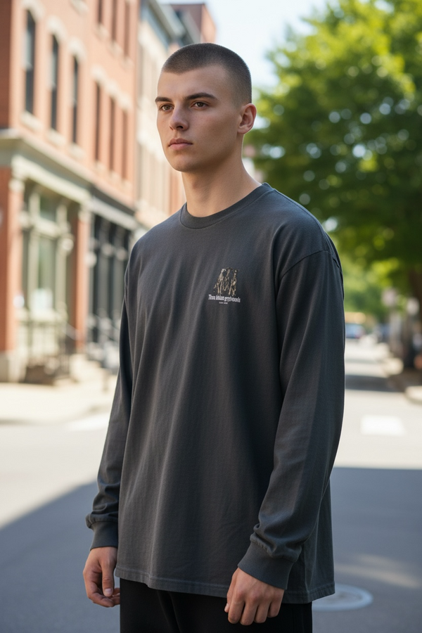 LAPSI Three dog series greyhound long sleeve tee