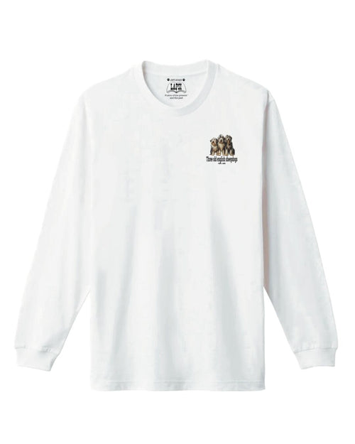 LAPSI Three dog series Old english sheepdog long sleeve Tee