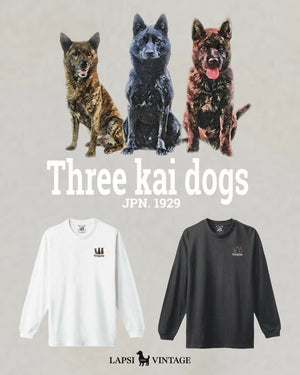 LAPSI Three dog series Kai dog long sleeve Tee
