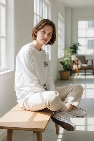 LAPSI Three dog series Great pyrenees long sleeve Tee