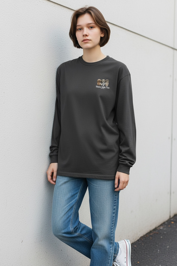 LAPSI Three dog series shihtzu long sleeve tee