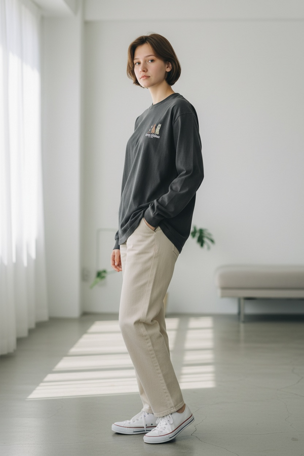 LAPSI Three dog series Shiba long sleeve tee