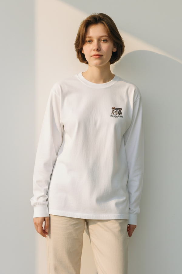 LAPSI Three dog series jack ruseell terrier long sleeve tee