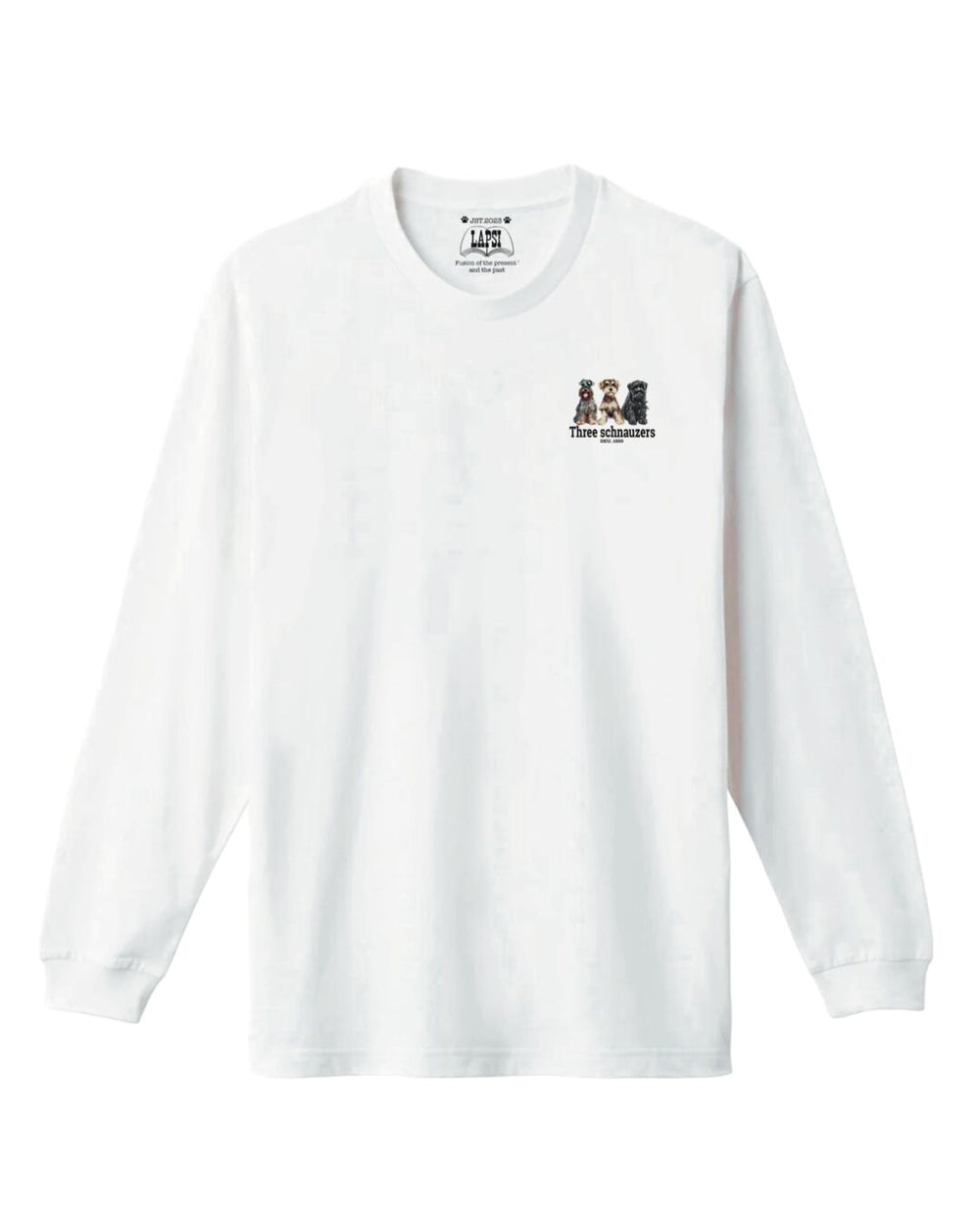 LAPSI Three dog series schnauzer long sleeve tee
