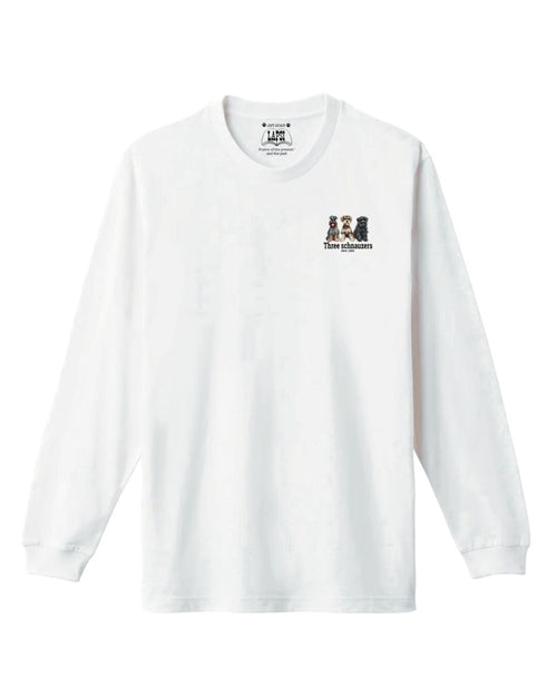 LAPSI Three dog series schnauzer long sleeve tee