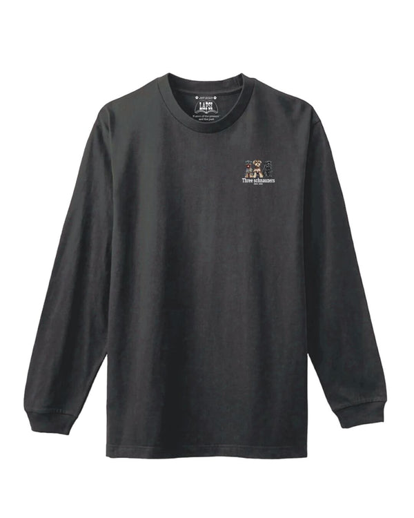 LAPSI Three dog series schnauzer long sleeve tee