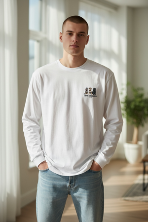 LAPSI Three dog series schnauzer long sleeve tee