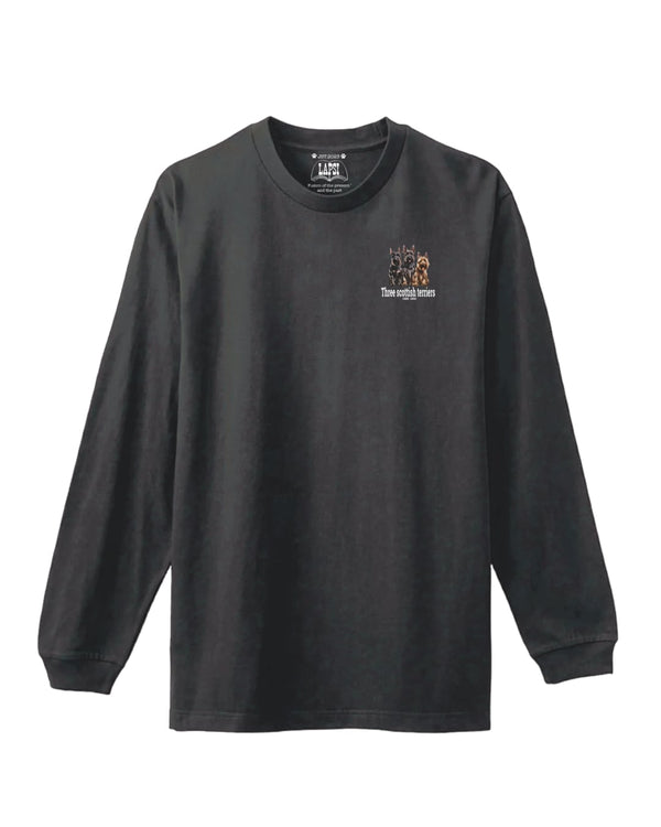 LAPSI Three dog series Scottish terrier long sleeve Tee