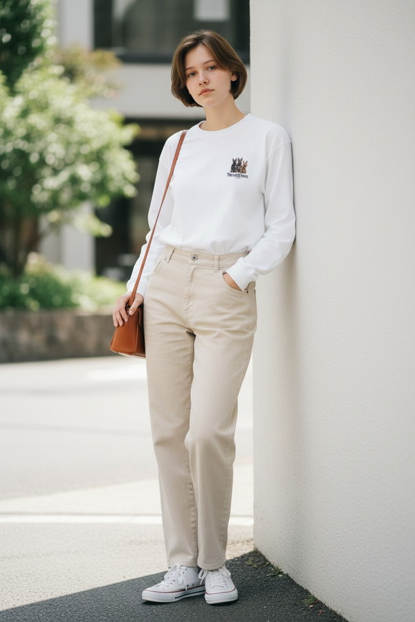 LAPSI Three dog series Scottish terrier long sleeve Tee