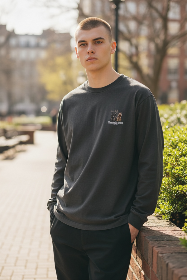 LAPSI Three dog series Scottish terrier long sleeve Tee