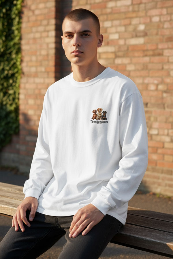 LAPSI Three dog series Dachshunds sleeve tee