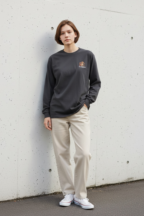 LAPSI Three dog series Dachshunds sleeve tee