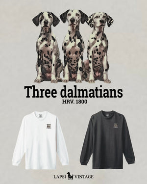 LAPSI Three dog series dalmatian long sleeve tee