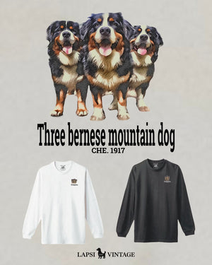 LAPSI Three dog series bernese mountain dog long sleeve tee