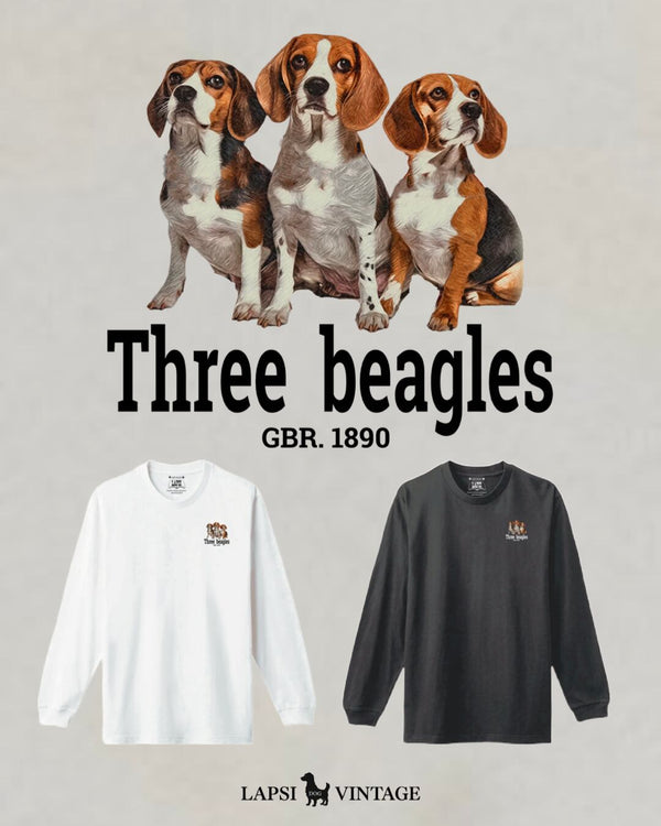 LAPSI Three dog series beagle long sleeve tee