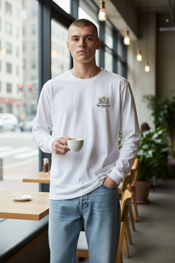 LAPSI Three dog series bichon frize long sleeve tee