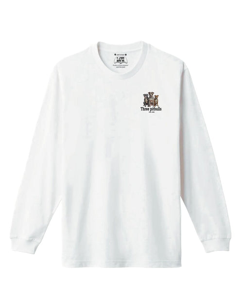 LAPSI Three dog series Pitbull long sleeve Tee