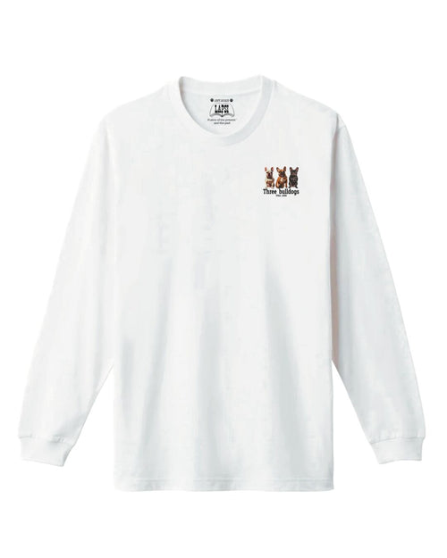 LAPSI Three dog series bulldog long sleeve tee