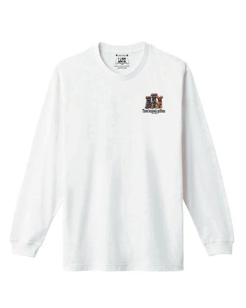 LAPSI Three dog series Brussels griffon long sleeve Tee