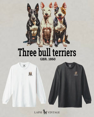 LAPSI Three dog series Bull terrier long sleeve Tee