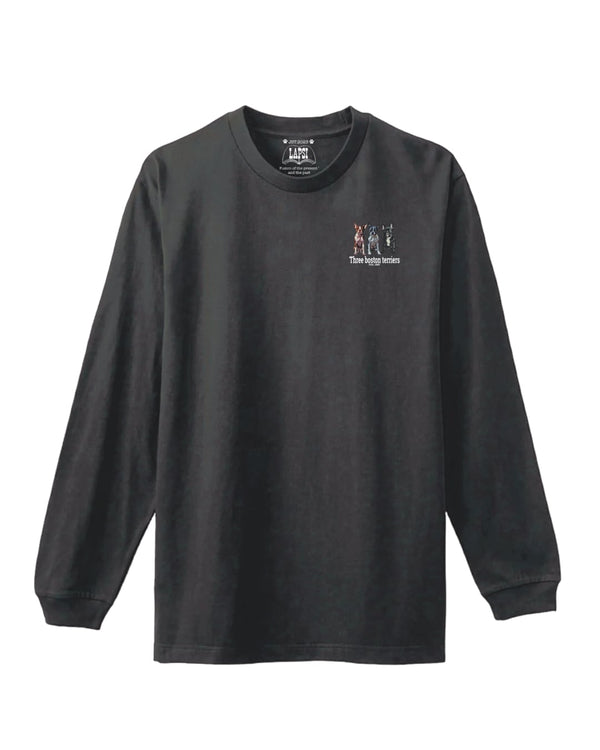 LAPSI Three dog series boston terrier long sleeve tee