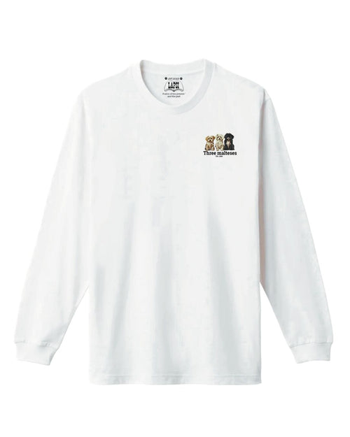 LAPSI Three dog series maltese long sleeve tee