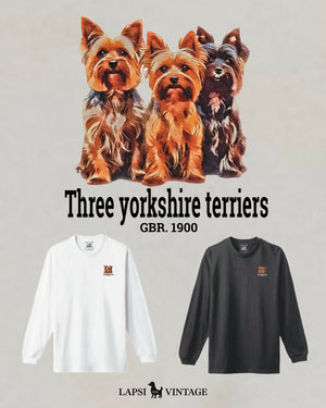 LAPSI Three dog series yorkshire terrier long sleeve tee
