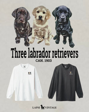 LAPSI Three dog series labrador retriever long sleeve tee